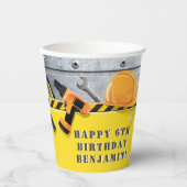 Gepersonaliseerd onder Bouw van "Birthday Paper Cu Papieren Bekers (Voorkant)