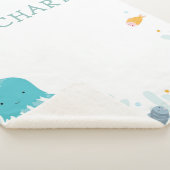 Gepersonaliseerd onder de Baby van het Zee/de Kind Sherpa Deken (3/4)