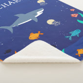 Gepersonaliseerd onder de Baby van het Zee/de Kind Sherpa Deken (3/4)