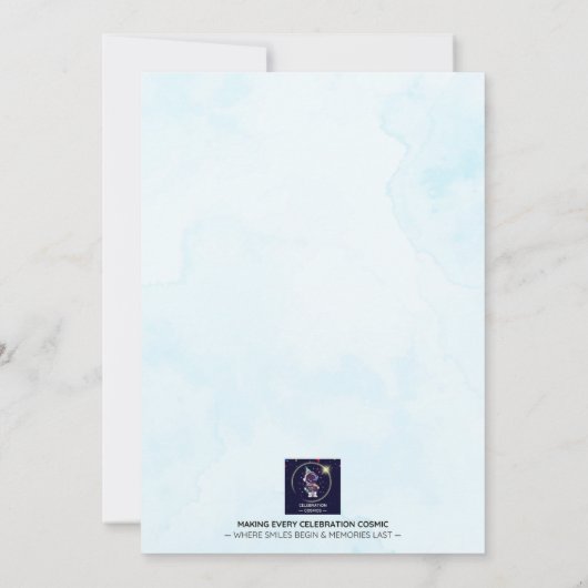 Gepersonaliseerd onder het Zee Downloadbare Verjaa Kaart (Achterkant)