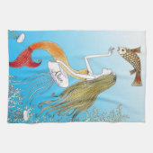 Gepersonaliseerd onder het zee prachtige zeemeermi theedoek (Horizontaal)