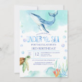 Gepersonaliseerd onder het Zee Verjaardag - Ocean  Kaart (Voorkant)