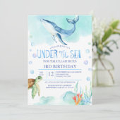 Gepersonaliseerd onder het Zee Verjaardag - Ocean  Kaart (Staand voorkant)
