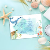 Gepersonaliseerd onder het Zee Verjaardag - Ocean  Kaart