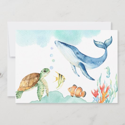 Gepersonaliseerd onder het Zee Verjaardag - Ocean  Kaart (Achterkant)