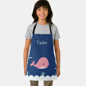Gepersonaliseerd onder het Zee walvis Kinder Apron Schort (Insitu)