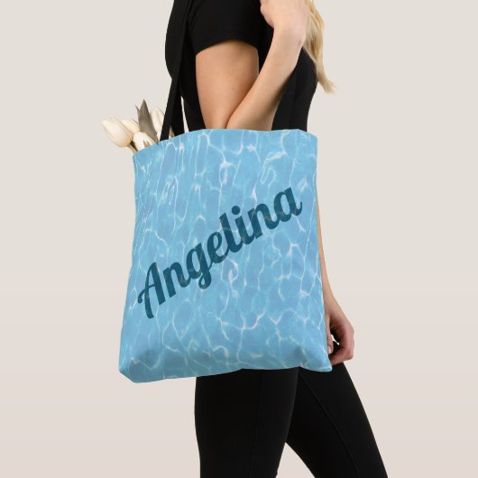 Gepersonaliseerd onder water zwembad tote bag (Dichtbij)