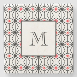 Gepersonaliseerd Onderzetter met rode, zwarte en w