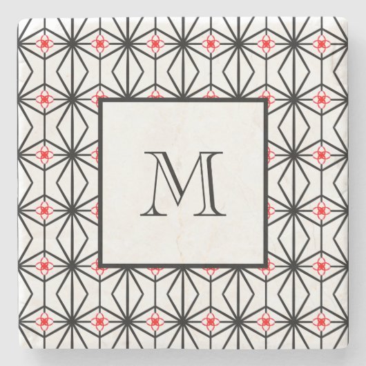 Gepersonaliseerd Onderzetter met rode, zwarte en w (Voorkant)