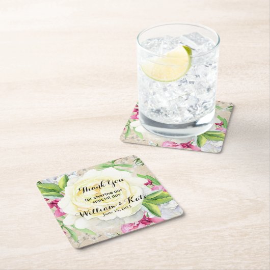 gepersonaliseerd onderzetter voor de bruiloft van  (Insitu)