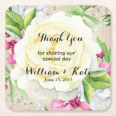 gepersonaliseerd onderzetter voor de bruiloft van  (Voorkant)