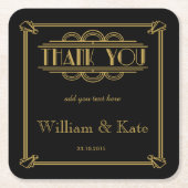 gepersonaliseerd onderzetter voor de bruiloft van  (Voorkant)