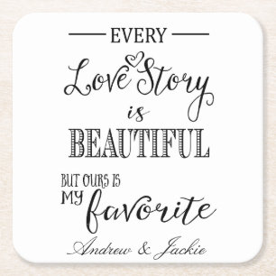 gepersonaliseerd onderzetter voor de bruiloft van 