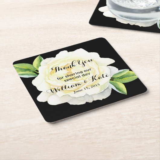 gepersonaliseerd onderzetter voor de bruiloft van  (Schuin)