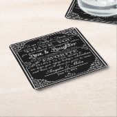 gepersonaliseerd onderzetter voor de bruiloft van  (Schuin)