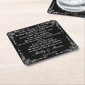 gepersonaliseerd onderzetter voor de bruiloft van  (Schuin)