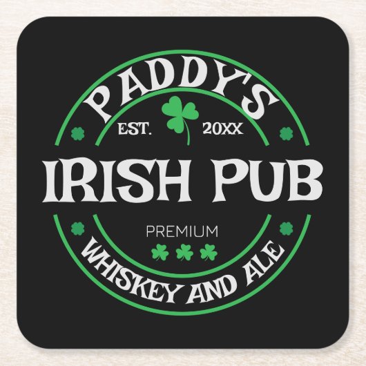 Gepersonaliseerd Onderzetter voor Irish Pub (Voorkant)