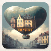 GEPERSONALISEERD ONDERZETTERS VINTAGE HOT-AIR BALO (Voorkant)