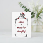 Gepersonaliseerd ondeugend/mooi grappig kerst Brie Feestdagenkaart (Staand voorkant)