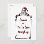 Gepersonaliseerd ondeugend/mooi grappig kerst Brie Feestdagenkaart (Voorkant / Achterkant)