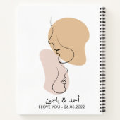 Gepersonaliseerd, One Line, Liefde, Boho, Arabisch Notitieboek (Achterkant)