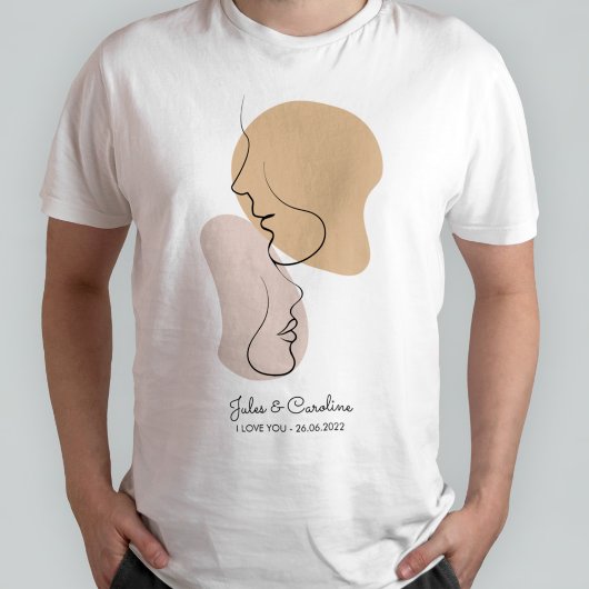 Gepersonaliseerd, One Line, Liefde, Boho, Arabisch T-shirt