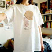 Gepersonaliseerd, One Line, Liefde, Boho, Arabisch T-shirt