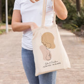 Gepersonaliseerd, One Line, Liefde, Boho, Arabisch Tote Bag