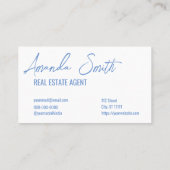 Gepersonaliseerd onroerend goed Black and White Ho Visitekaartje (Achterkant)