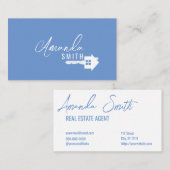 Gepersonaliseerd onroerend goed Black and White Ho Visitekaartje (Voorkant / Achterkant)