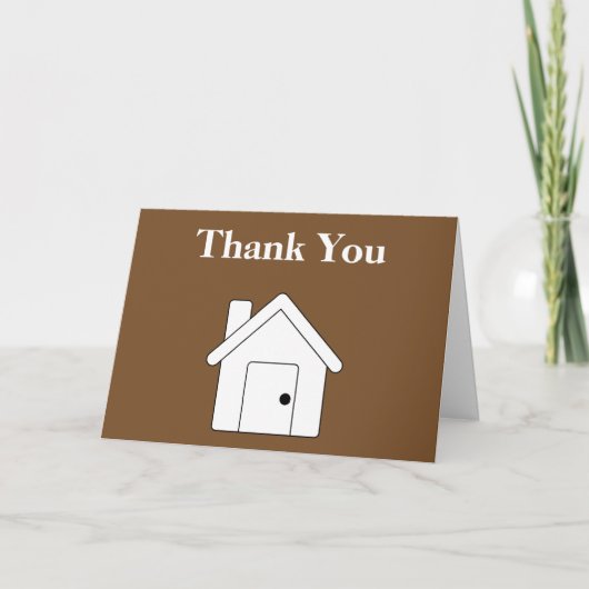 Gepersonaliseerd onroerend goed Dank u Bedankkaart (Voorkant)