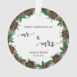 Gepersonaliseerd Ons Eerste Kerst Verloofd Ornament