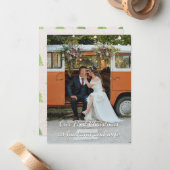 Gepersonaliseerd ons eerste kerst Wenskaart Notitiekaartje (Voorkant / Achterkant in situ)