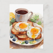 Gepersonaliseerd Ontbijt Ei Toast Koffie Eten Food