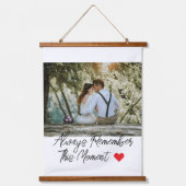 Gepersonaliseerd onthoud altijd dit moment hangend wandkleed (Voorkant)