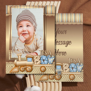 Gepersonaliseerd Ontmoet onze nieuwe baby aankondi Feestdagenkaart