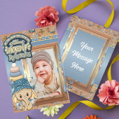 Gepersonaliseerd Ontmoet onze nieuwe baby aankondi Feestdagenkaart