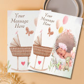 Gepersonaliseerd Ontmoet onze nieuwe baby aankondi Feestdagenkaart