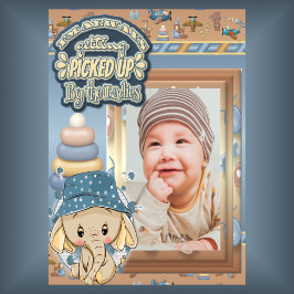 Gepersonaliseerd Ontmoet onze nieuwe baby aankondi Feestdagenkaart