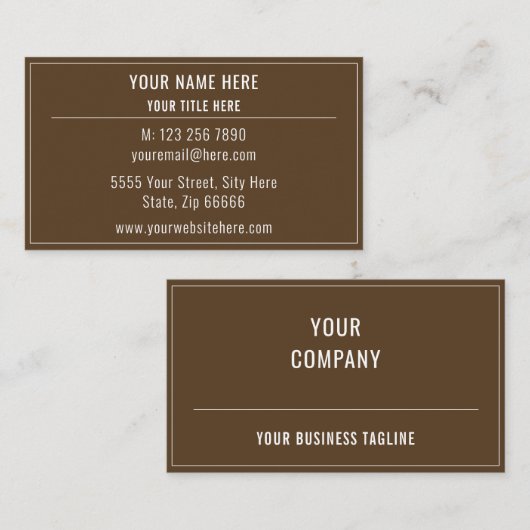 Gepersonaliseerd ontwerp uw eigen kleuren Visiteka Visitekaartje (Voorkant / Achterkant)