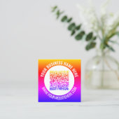 Gepersonaliseerd ontwerp uw eigen QR code Visiteka Vierkante Visitekaartje (Staand voorkant)