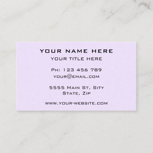 Gepersonaliseerd ontwerp uw eigen Visitekaartje (Achterkant)