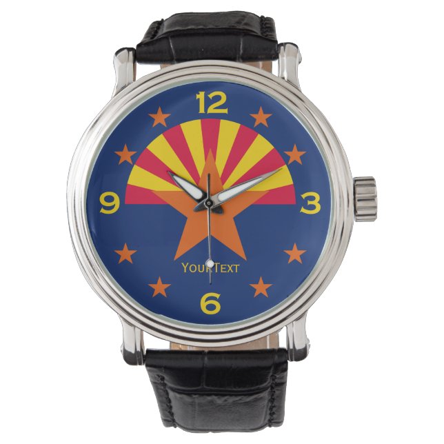 Gepersonaliseerd ontwerp van Arizona State Flag Wa Horloge (Voorkant)