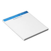 Gepersonaliseerd ontwerp van blauwe verf notitieblok (Schuin)