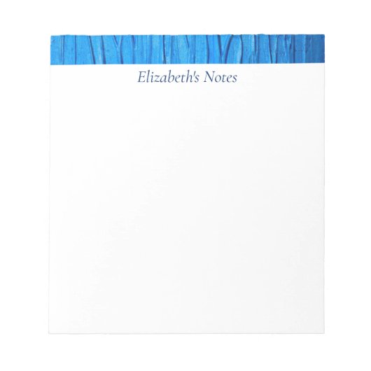 Gepersonaliseerd ontwerp van blauwe verf notitieblok (Voorkant)