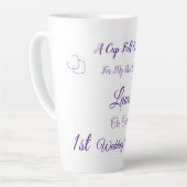 Gepersonaliseerd ontwerp van het 1e Jubileum Latte Mok (Linkerhoek)