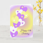 Gepersonaliseerd ontwerp van het hart 95e verjaard kaart (Gele Bloem)