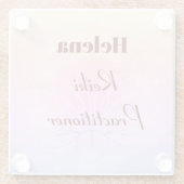 gepersonaliseerd ontwerp van Reiki Practitioner Glazen Onderzetter (Achterkant)