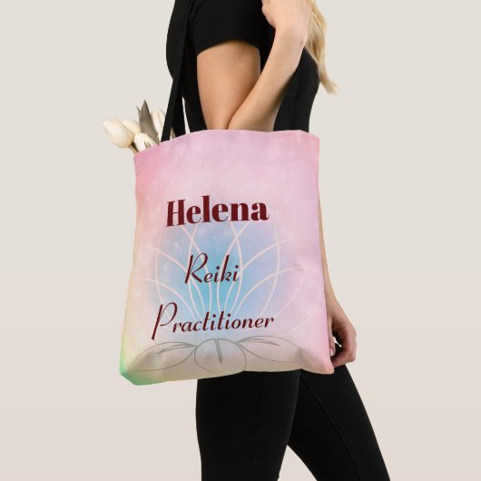 gepersonaliseerd ontwerp van Reiki Practitioner Tote Bag (Dichtbij)