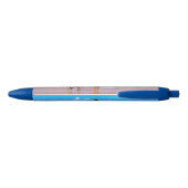 Gepersonaliseerd ontwerp van uw eigen aangepaste f blauwe inkt pen (Achterkant)